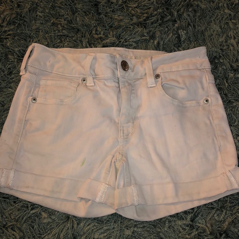 White Jean Shorts